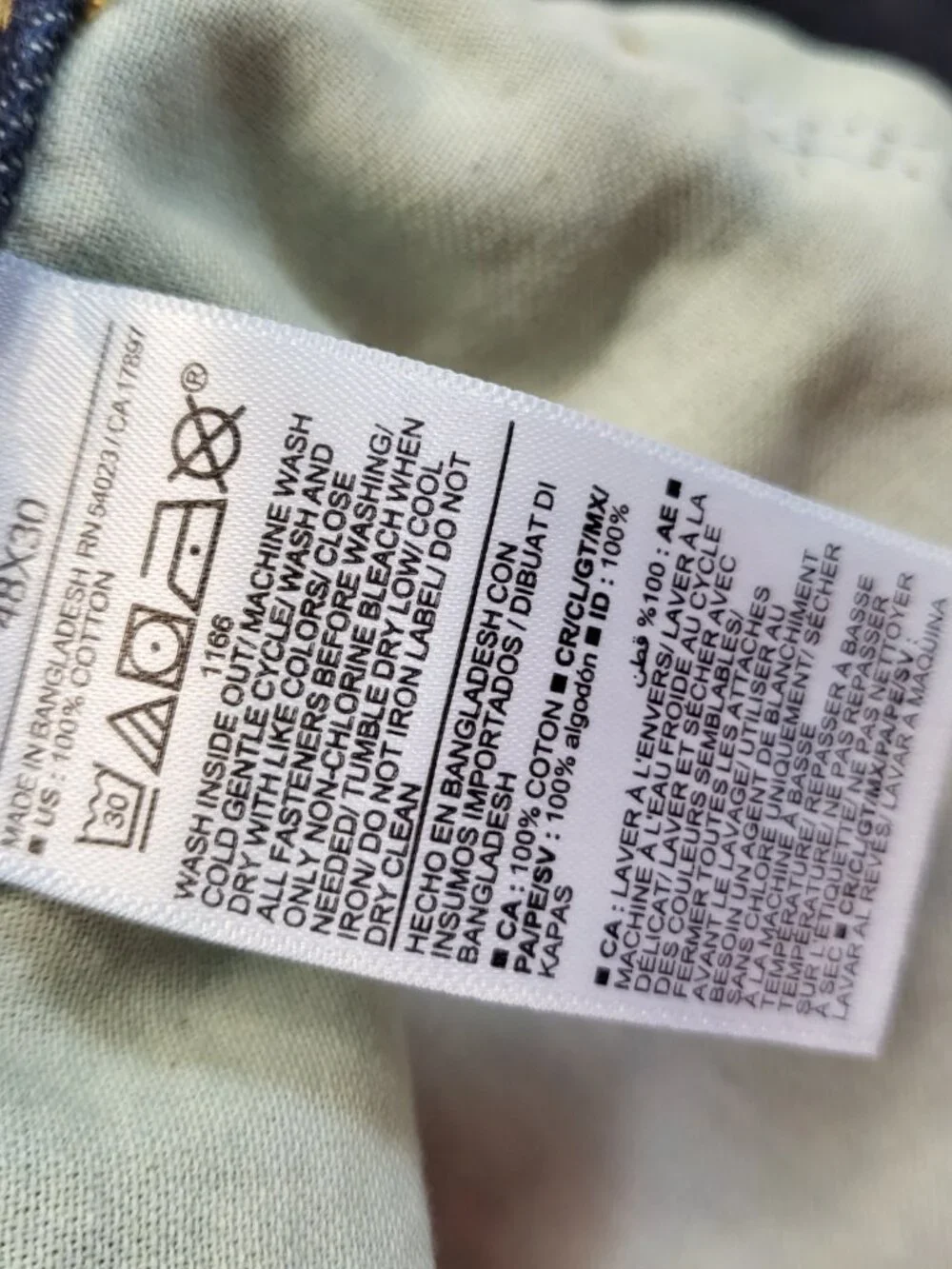 Old Navy Jeans Built in Tough Men 48X25 {Tag48X30) Original Tapered Hems Altered